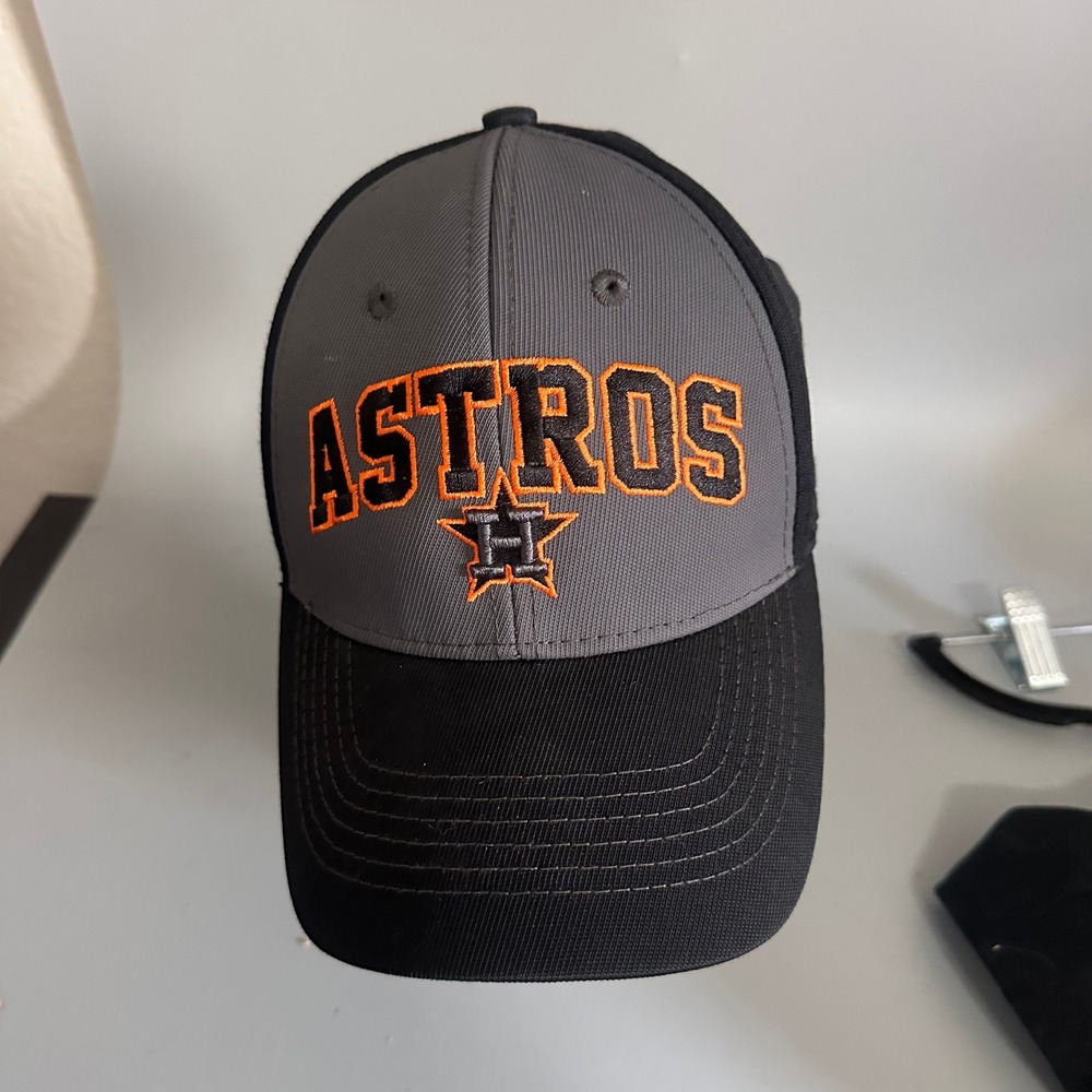 Houston Astros MLB Fan Favorite Baseball Cap Hat Grey Black Adjustable Strap